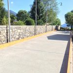 campo da bocce realizzato in montagna svizzera all'aperto