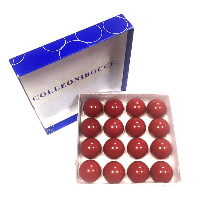 confezione 16 pallini rossi per gioco bocce
