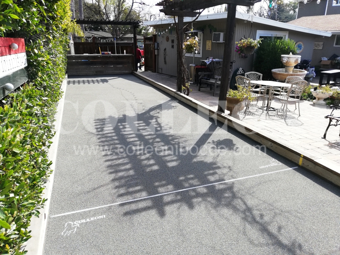 Bocce court in private house San Jose CA California USA